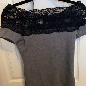 Black lace shirt